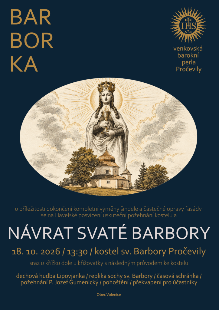 Plakát akce návrat sv. barbory